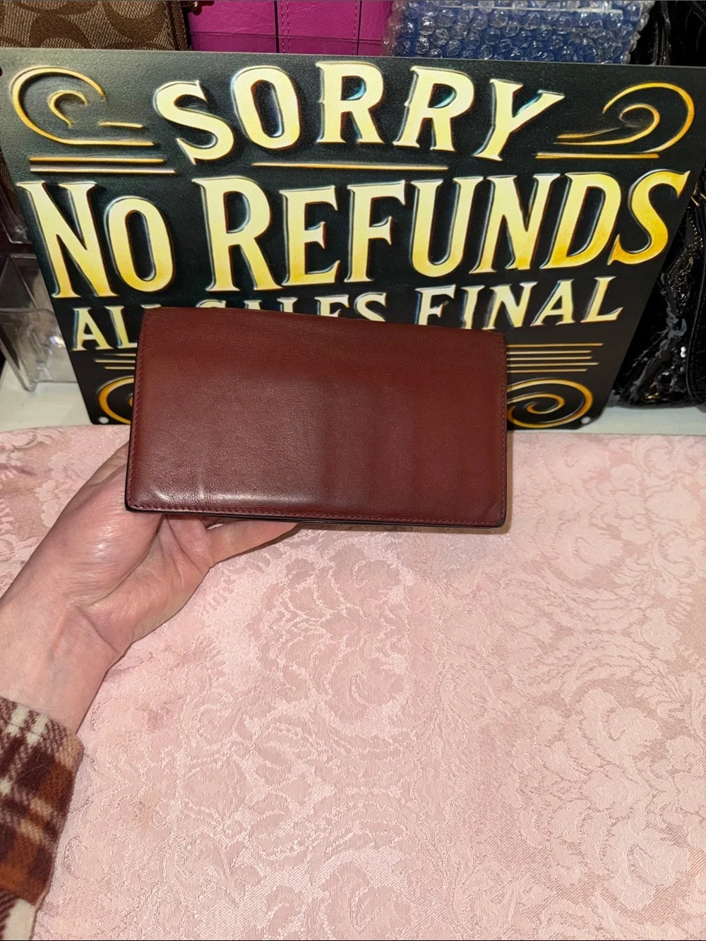 Hermes Bi Fold Long Wallet, burgundy